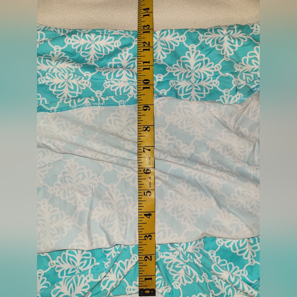 LuLu-B 1X pull-on sport skort UPF 50+ sun protection fabric in a blue Geo Knot - Picture 5 of 9